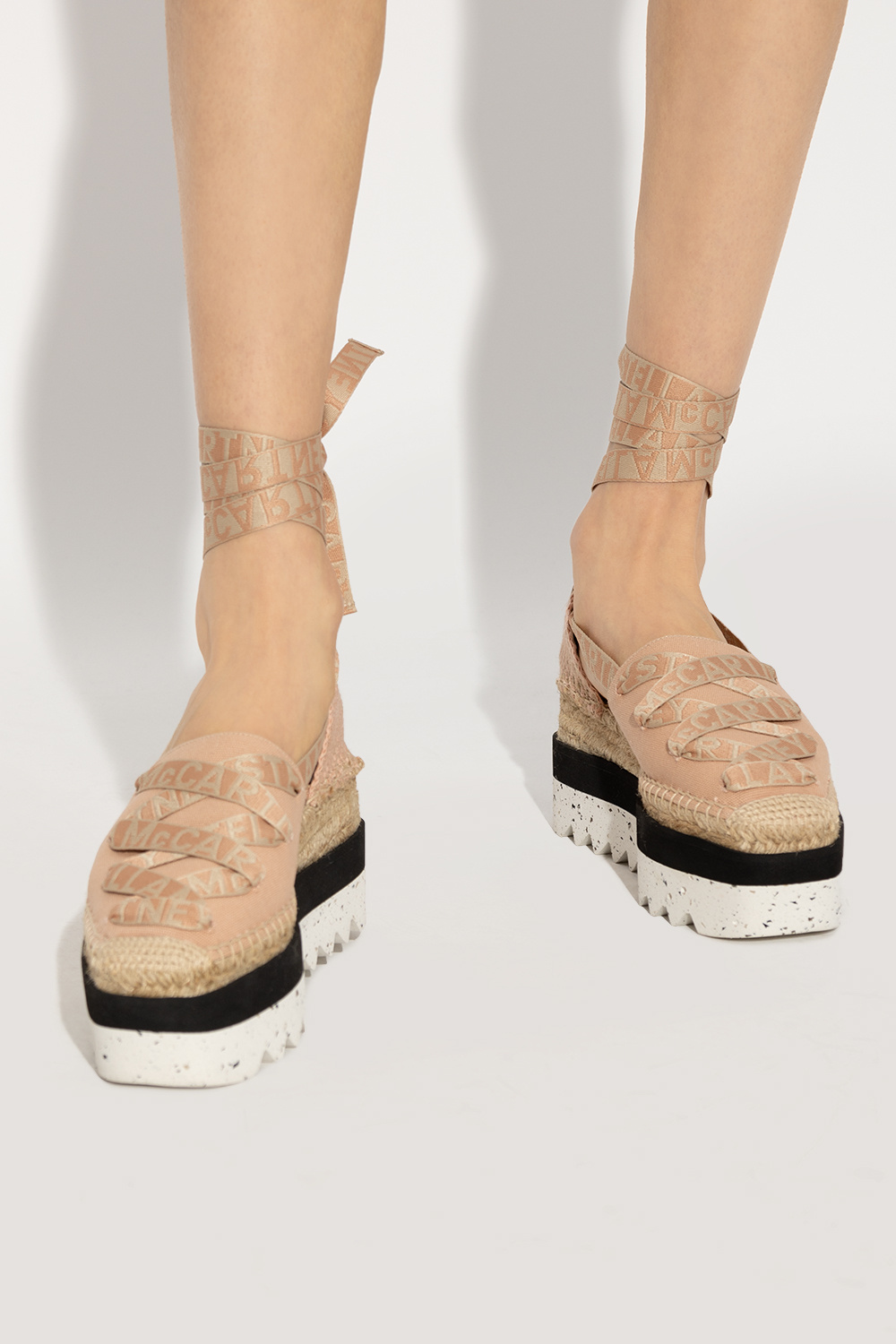 Pink 'Gaia' platform espadrilles Stella McCartney